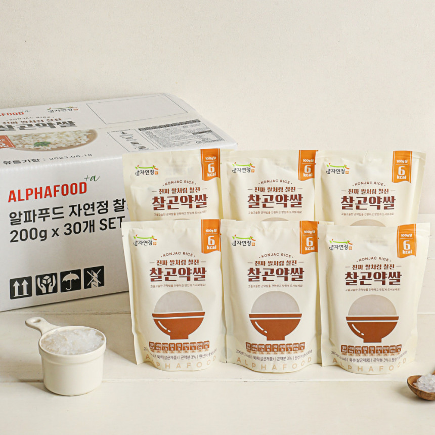 [냄새제로 자연정 찰 곤약쌀 찰곤약쌀 200g, 30개 사진 2