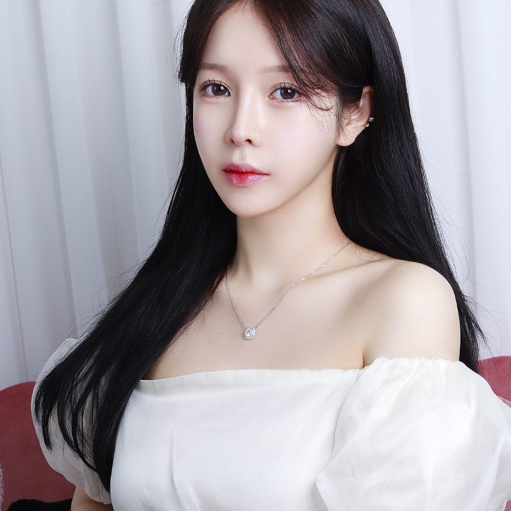 랩 다이아 목걸이 5부 7부 IGI GIA 더블 헤일로 일체형 기념일 프로포즈 예물 선물 - 상세 이미지 3