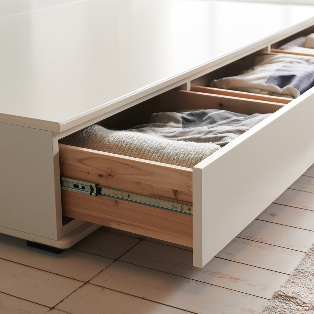 브릿지 신혼 부부 호텔 수납형 도장 침대 프레임 퀸 킹 사이즈 Q/K공용