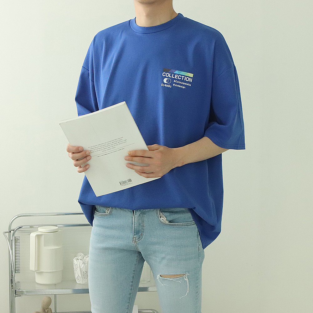 남자반팔티 프린팅 커플 분또 남자7부티 - 상세 이미지 5