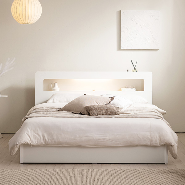 [도착보장] 삼익가구 엔느 LED 평상형 슈퍼싱글 침대프레임 매트제외