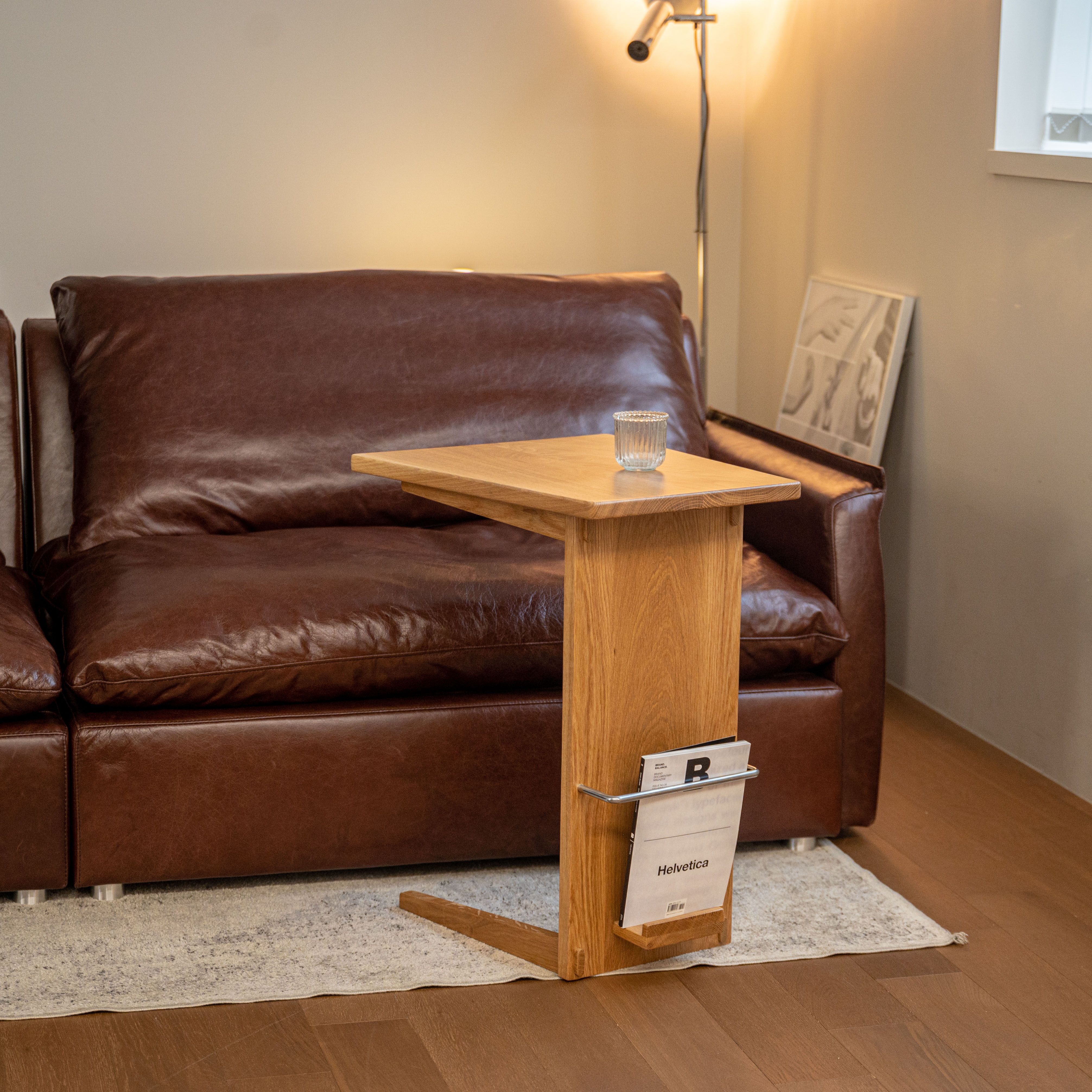 [우드/식탁용]   CH14 소파테이블 오크원목테이블 원목체어스툴