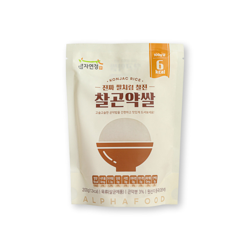 [냄새제로 자연정 찰 곤약쌀 찰곤약쌀 200g, 30개 사진 1