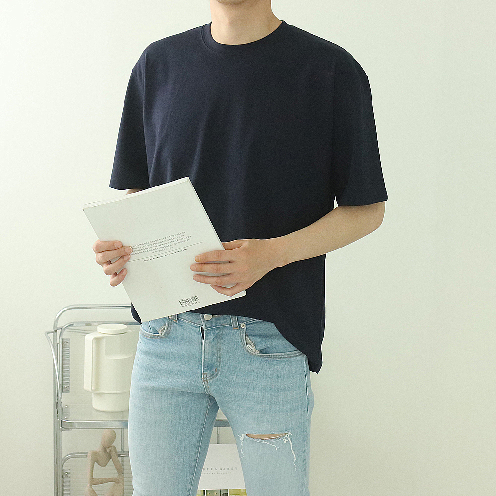 남자반팔티 구김없는 분또 빅사이즈 남자오버핏반팔 - 상세 이미지 2