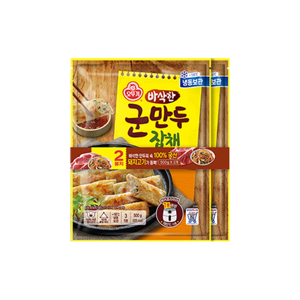 오뚜기 바삭한 군만두 잡채 500g 2개 - 상세 이미지 2
