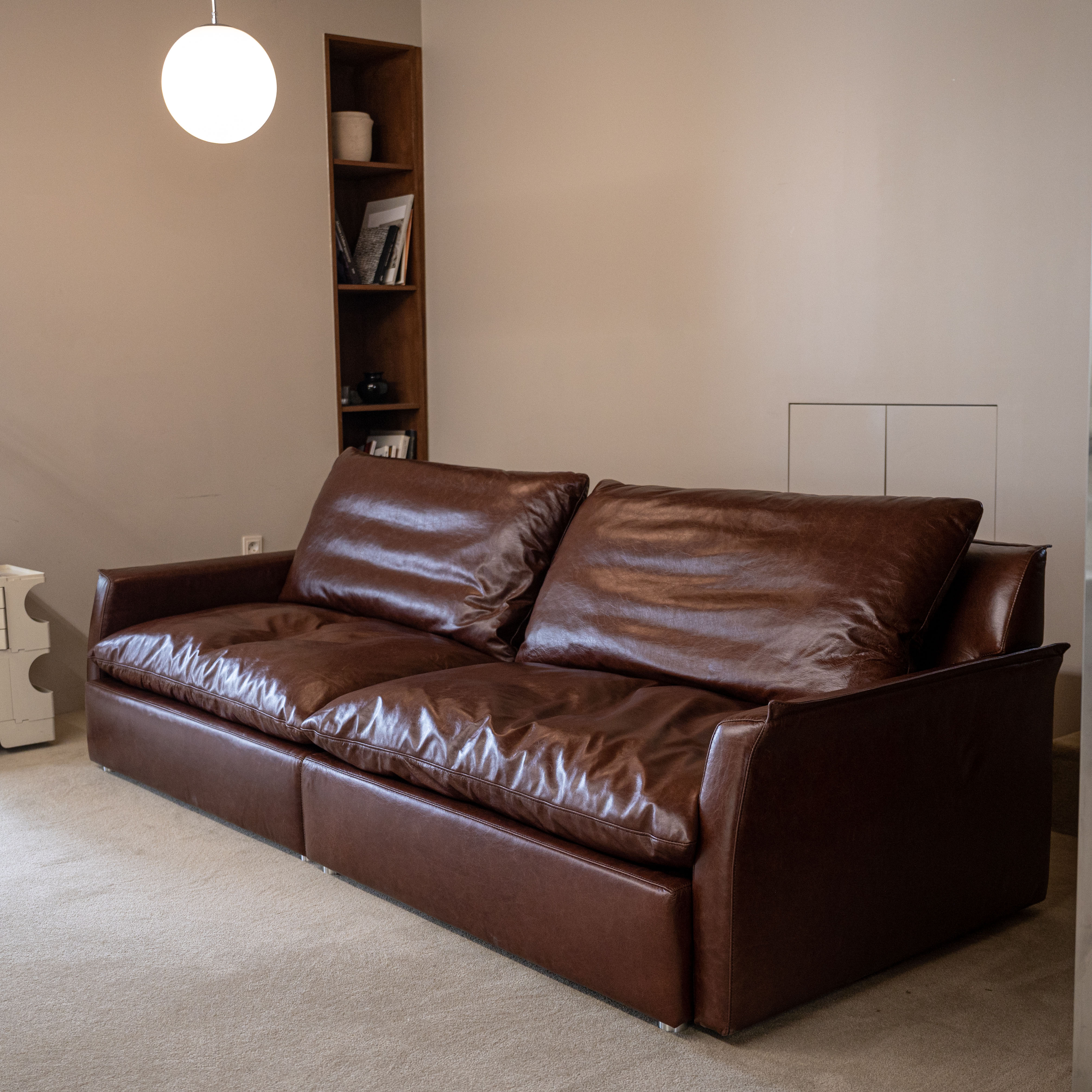 가죽소파 감탄구스 이태리 내추럴 통가죽 천연면피 모듈소파 전체가죽 PH10 빈티지 블랙 브라운