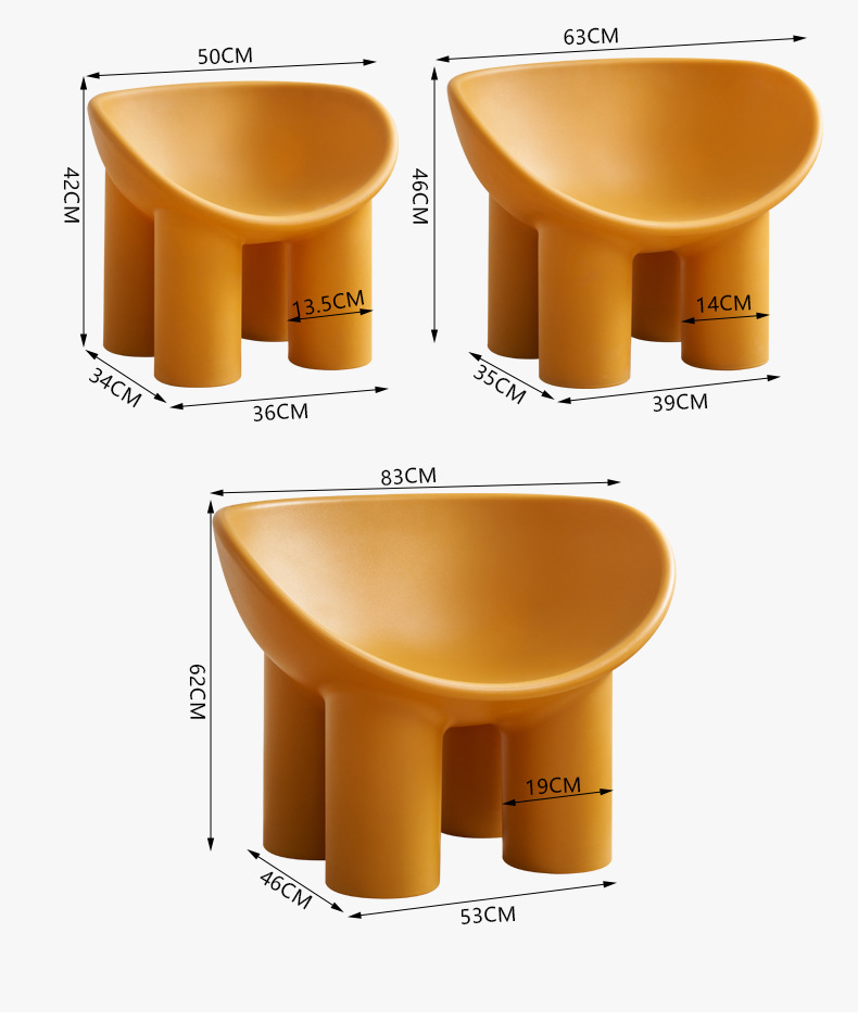 드리아데 롤리폴리 어린이 휴대용 아기 캠핑 코끼리다리 의자 M
