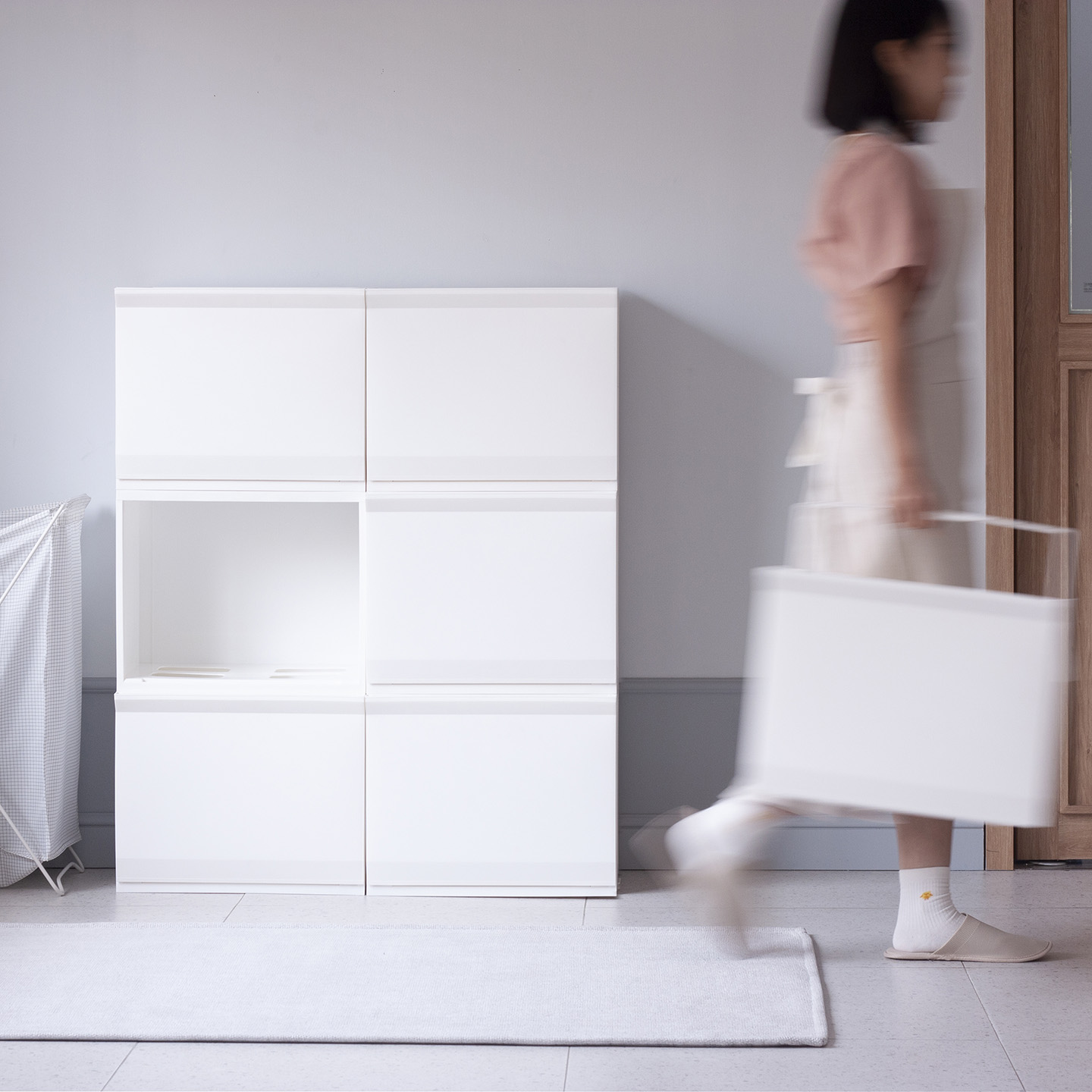 와이드 재활용 분리수거함 수거통 1단 30리터 대용량 쓰레기통 대형바구니 3단 가정용 학교