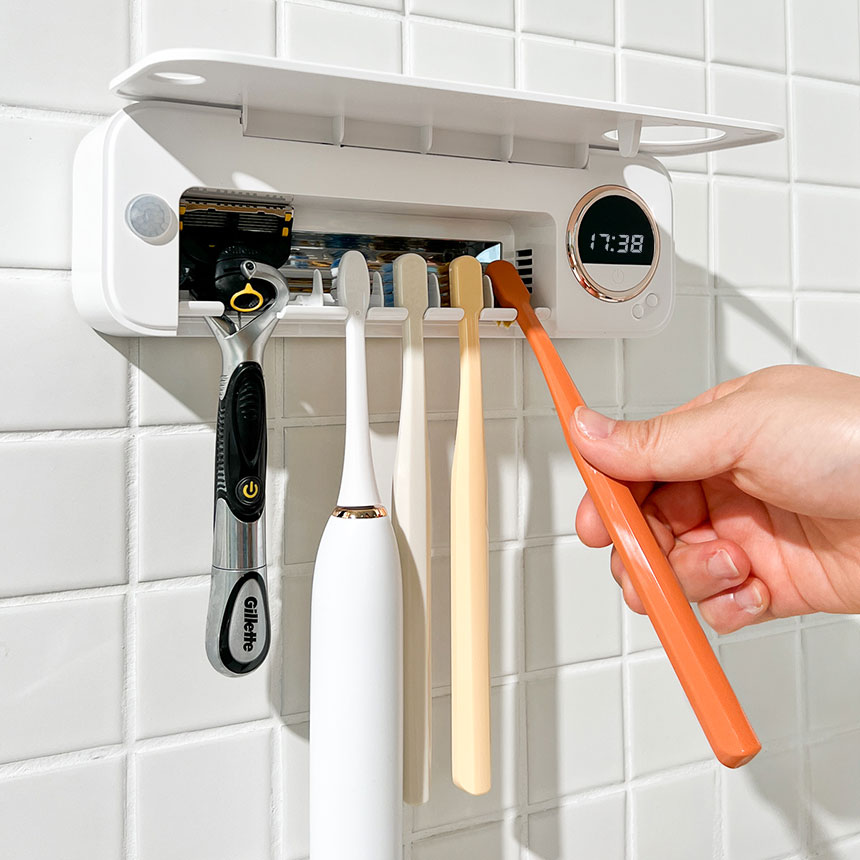 칫솔살균기 가정용 휴대용 무선 UV 충전식 벽걸이형 소독기 크리썸