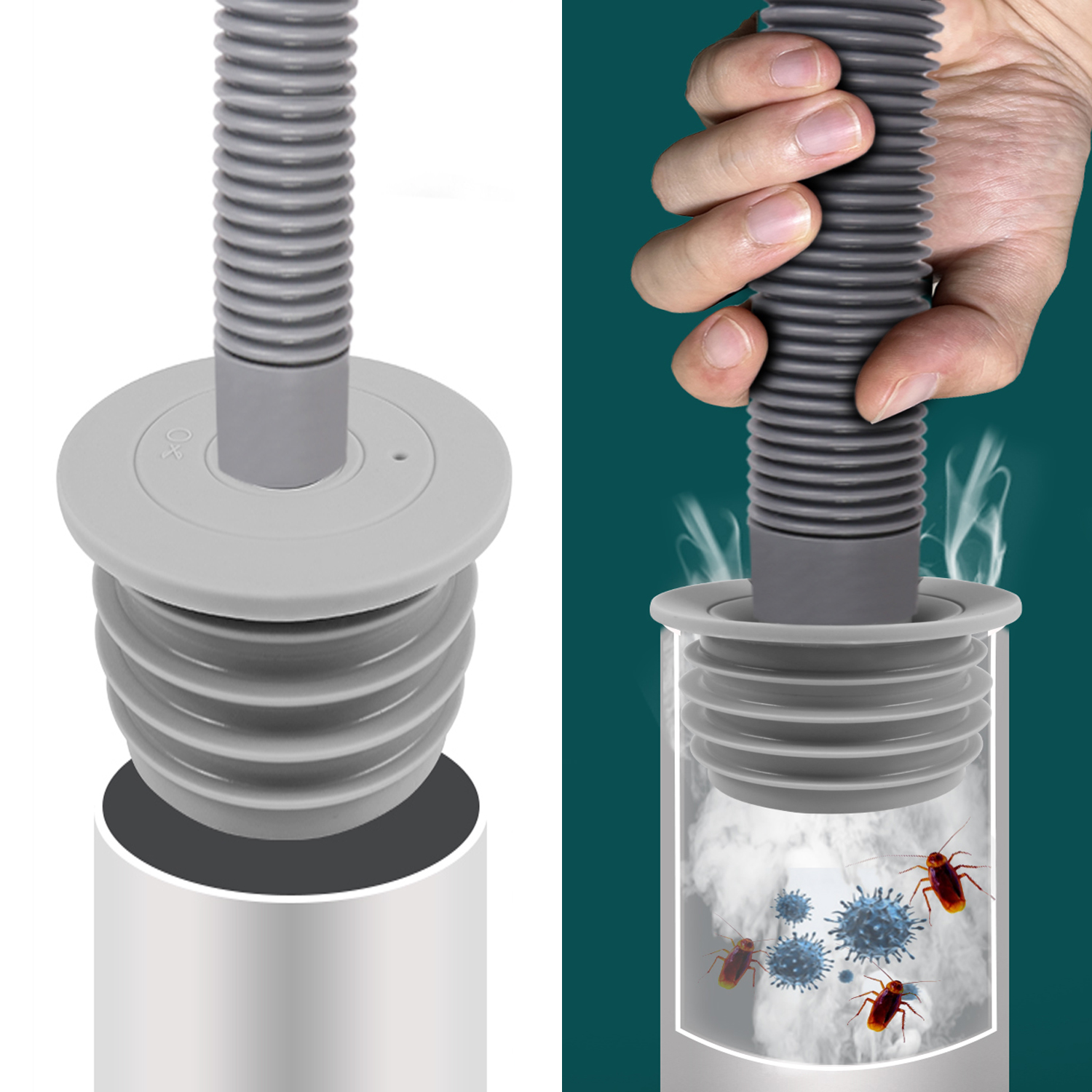 하수구트랩 배수구 세탁기 싱크대 하수관 냄새제거 차단 40-50mm