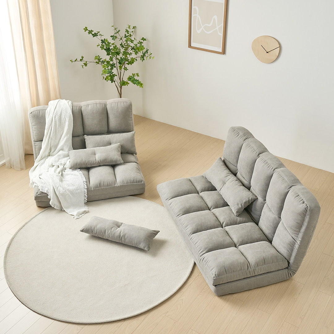 수오 구름 생활발수 패브릭 접이식 소파베드 1인용