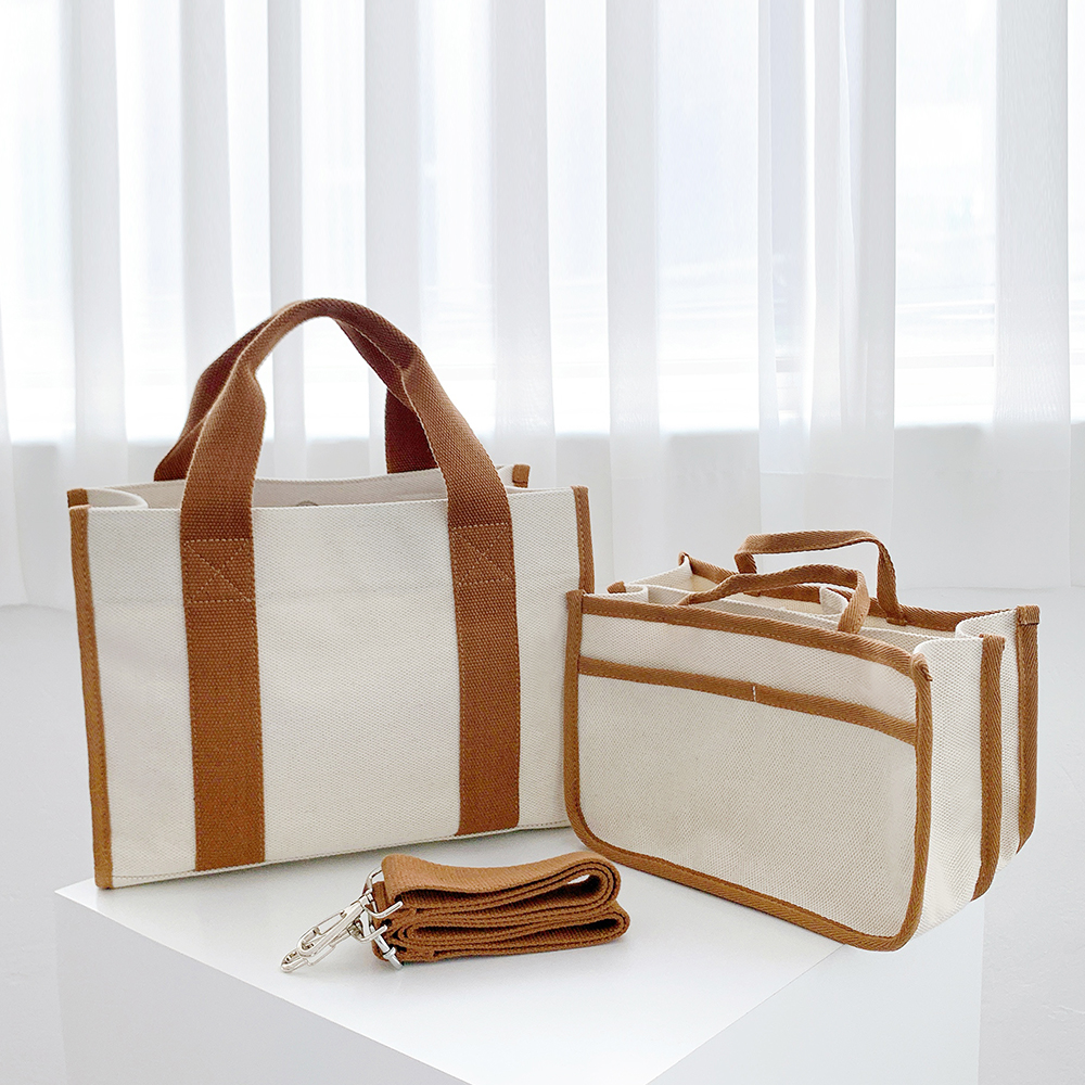 마롤로뜨 캔버스 기저귀가방 생활방수 이너백 포함 가벼운 국민 숄더백 아기 M