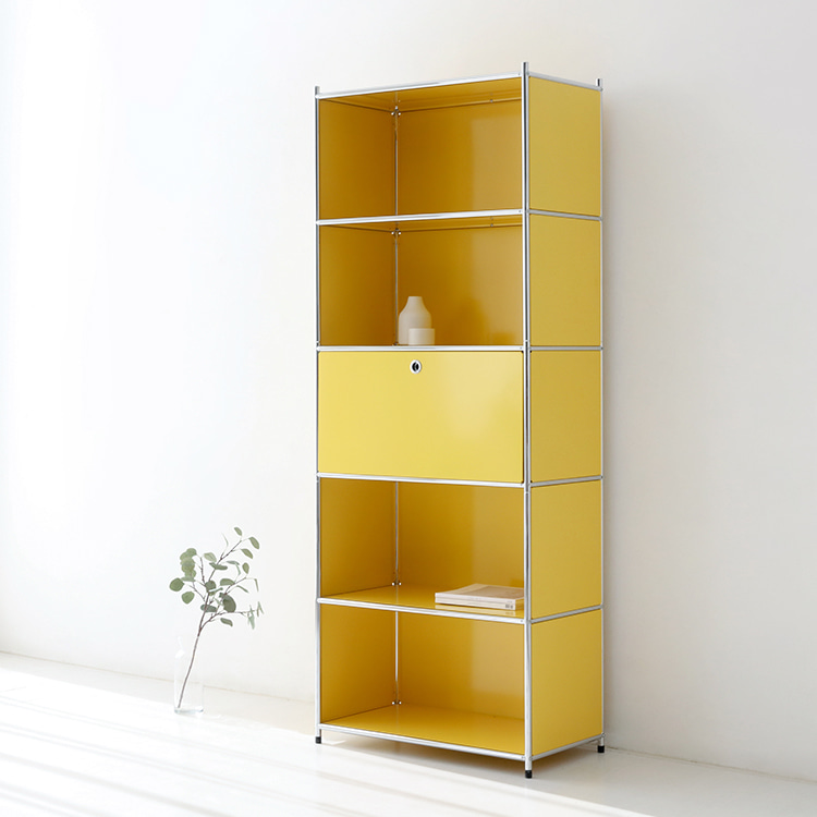심플리 수납장 BC261 770mmx400mmx1960mm, 5단, 옐로우 5295.4278 이미지 8