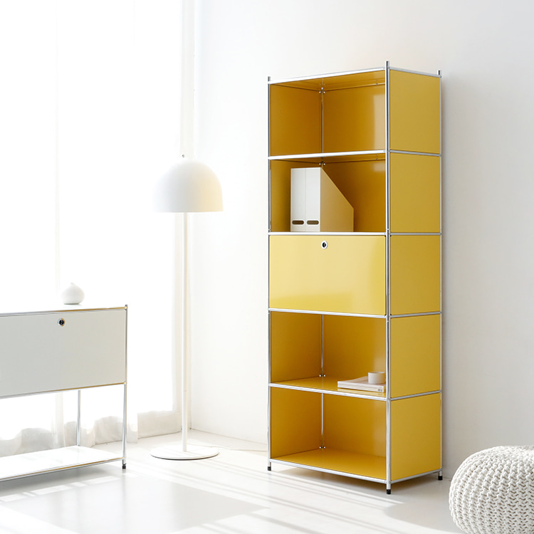 심플리 수납장 BC261 770mmx400mmx1960mm, 5단, 옐로우 5295.4278 - 상세 이미지 4