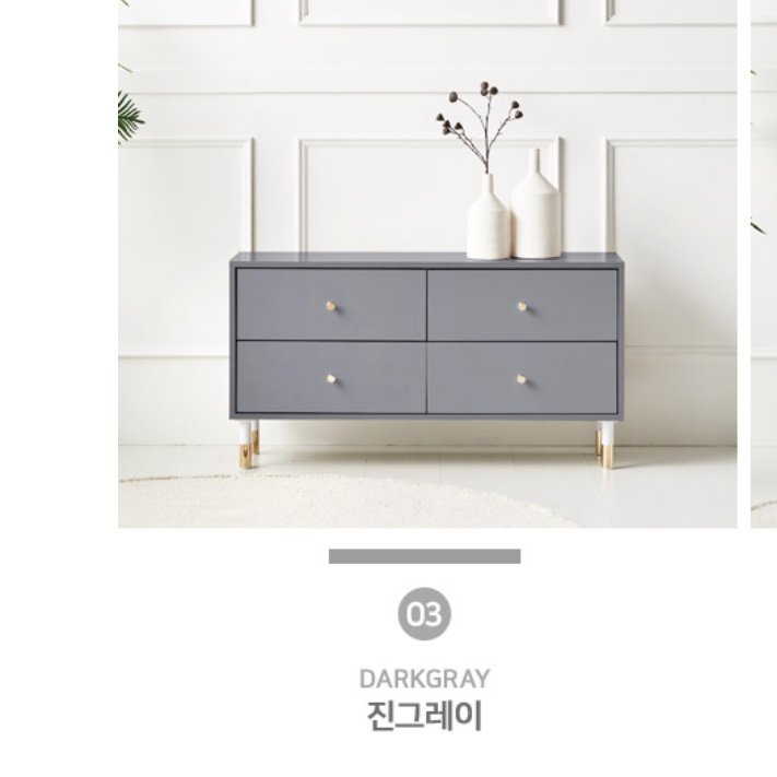 낮은 서랍장 고급 안방 서랍장 양말 속옷장 튼튼한 대형 서랍장 - 상세 이미지 5