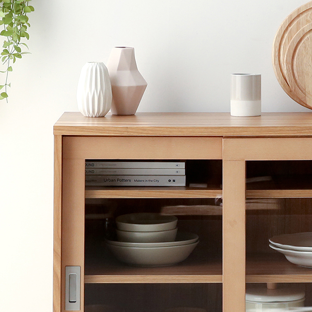 숄리드 슬라이딩 2문 수납장 CHM8380A 800x400x830mm, 1단, 캄포어베니어8549.2023 - 상세 이미지 5