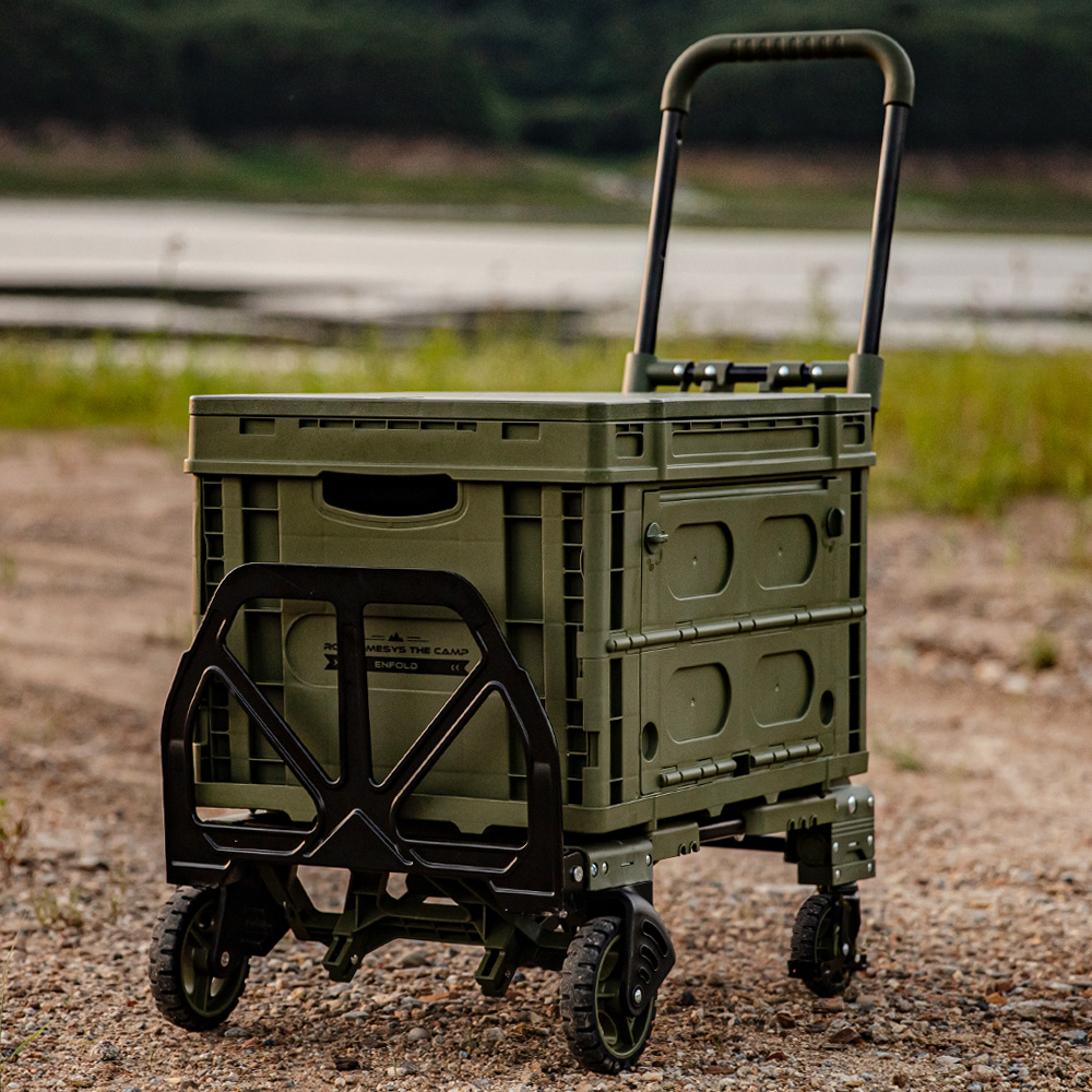 로티캠프 캠핑 박스 접이식 트렁크 카고 폴딩 수납 정리함 ECB 탄