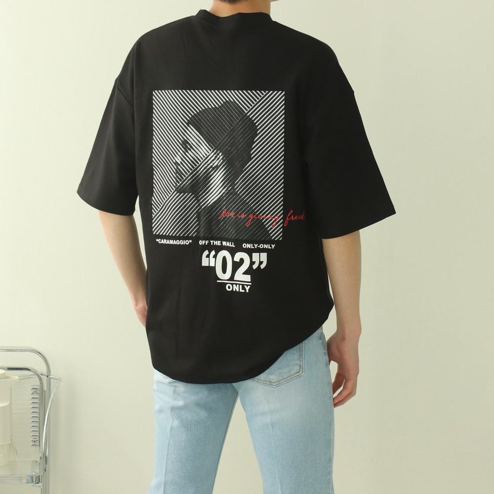 20수반팔티 7부 커플 남자 반팔티 제품 이미지