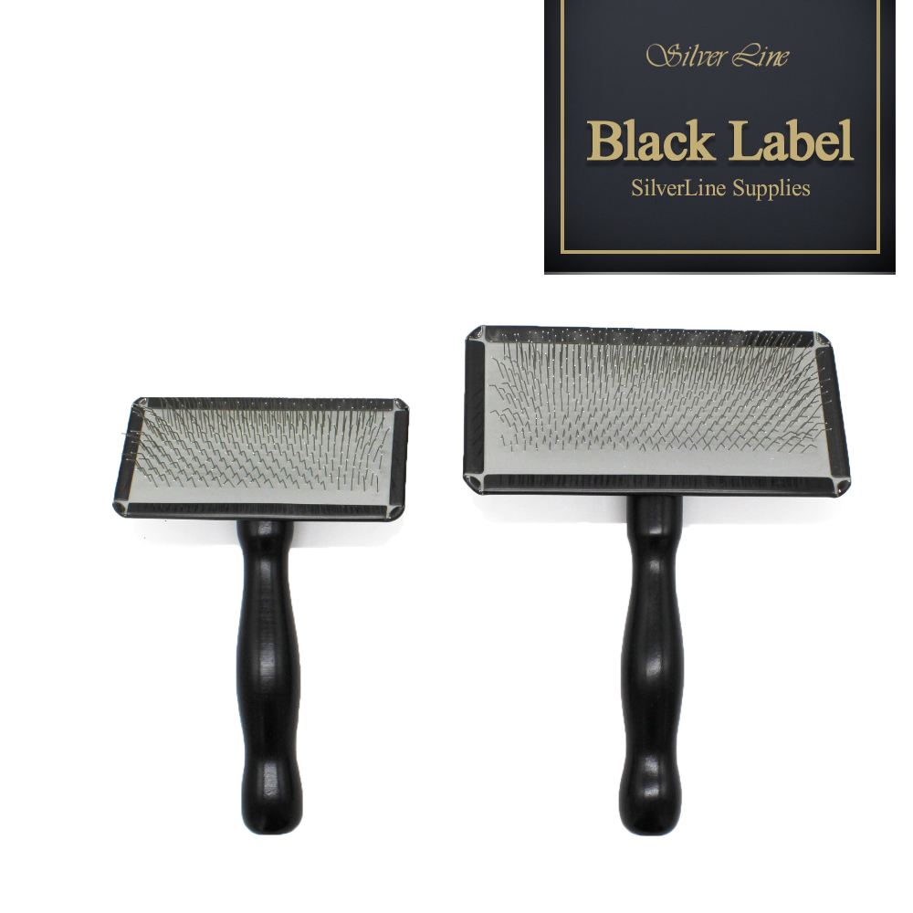 실버라인펫 블랙라벨 하드 슬리커 브러쉬 강아지 고양이 애견 엉킨털 죽은털 제거