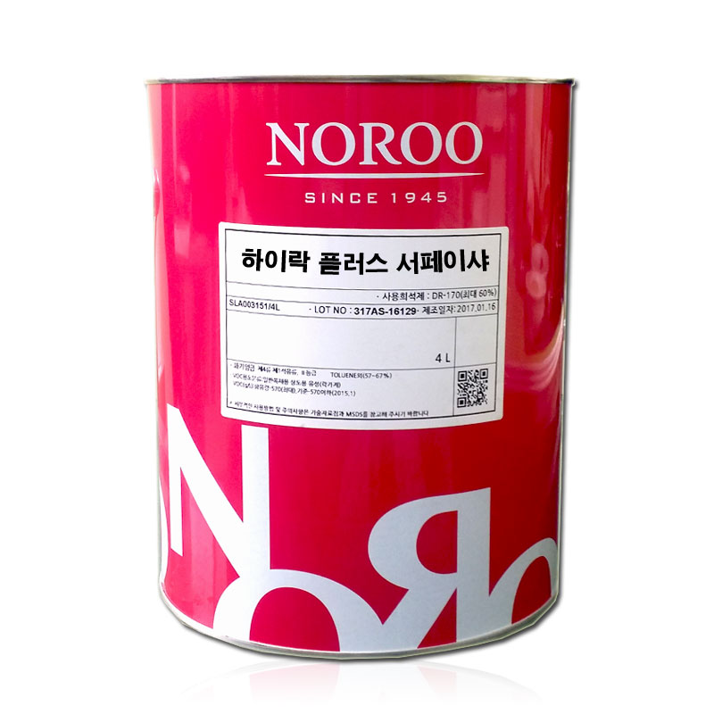 노루 하이락 플러스 서페이샤 목재 하도 써훼이샤 서페이서 4L 백색 - 상품 이미지