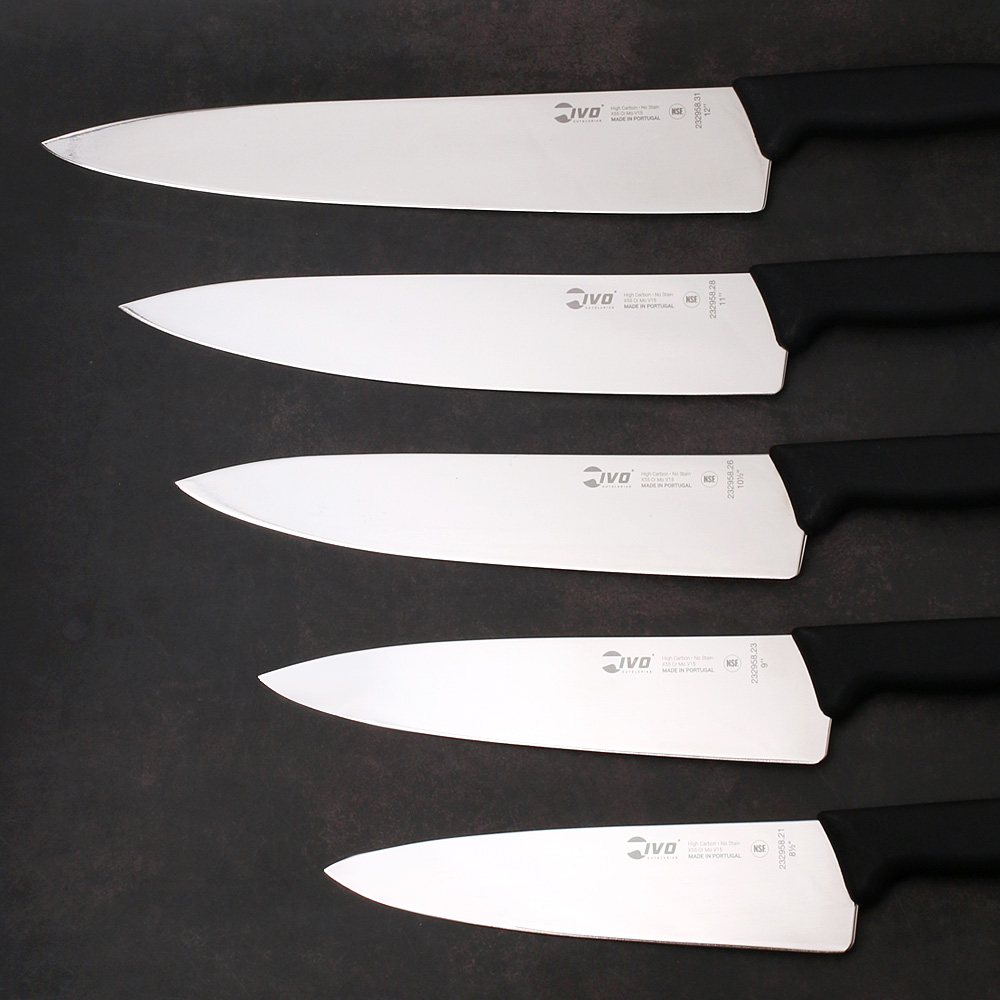 IVO 고탄소 스테인레스 주방칼 식도 식칼 김밥칼 셰프 나이프 31cm, 블랙, 1개 - 상세 이미지 3