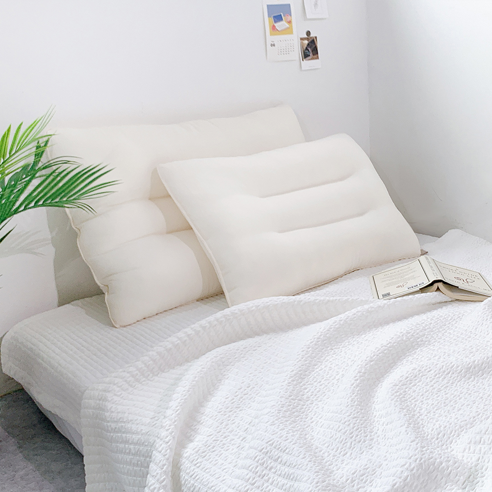 마롤로뜨 빨아쓰는 낮은 베개 거북목 일자목 기능성 숙면 경추 배개 네이비M(40x60)