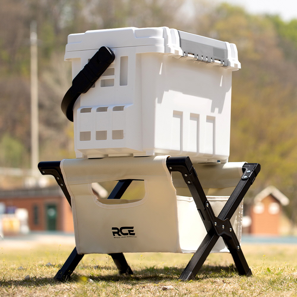 로티캠프 캠핑 쿨러 스탠드 팬히터 워터저그 받침대 포켓 PCC-329-가방포함