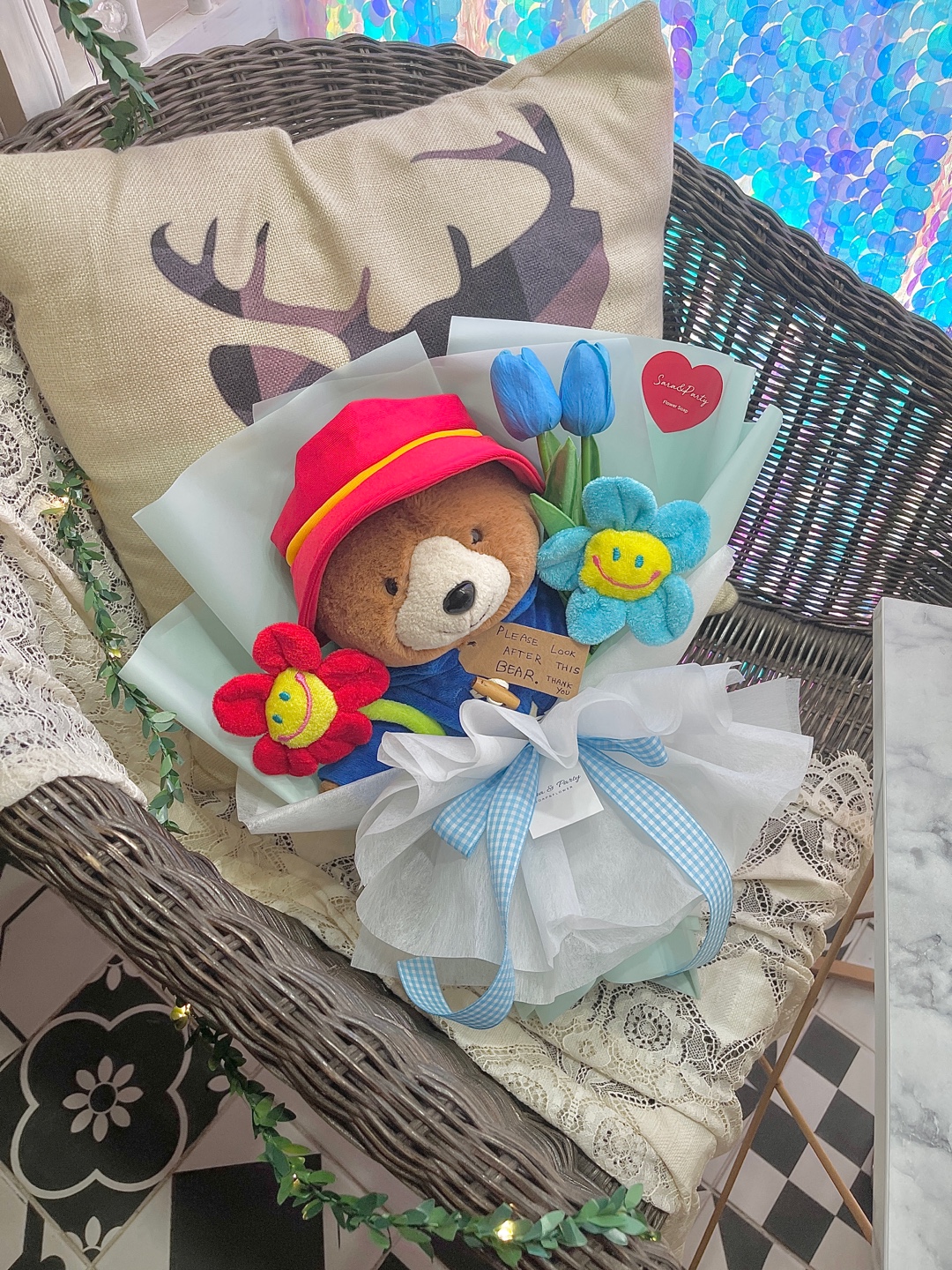 영국곰인형 패딩턴 인형꽃다발 졸업식 발표회 - 상세 이미지 4