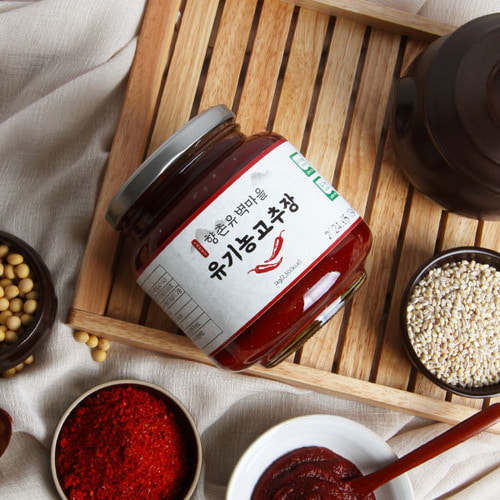 유기농으로 직접 재배하여 만든 향촌유벽마을 유기농 고추장1kg / 된장900g - 상세 이미지 2
