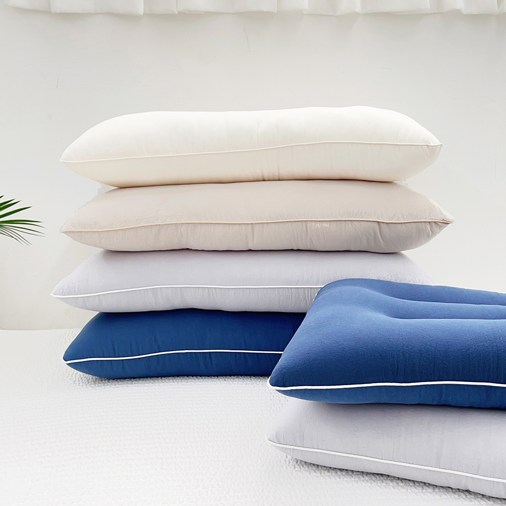 마롤로뜨 빨아쓰는 낮은 베개 거북목 일자목 기능성 숙면 경추 배개 네이비M(40x60)