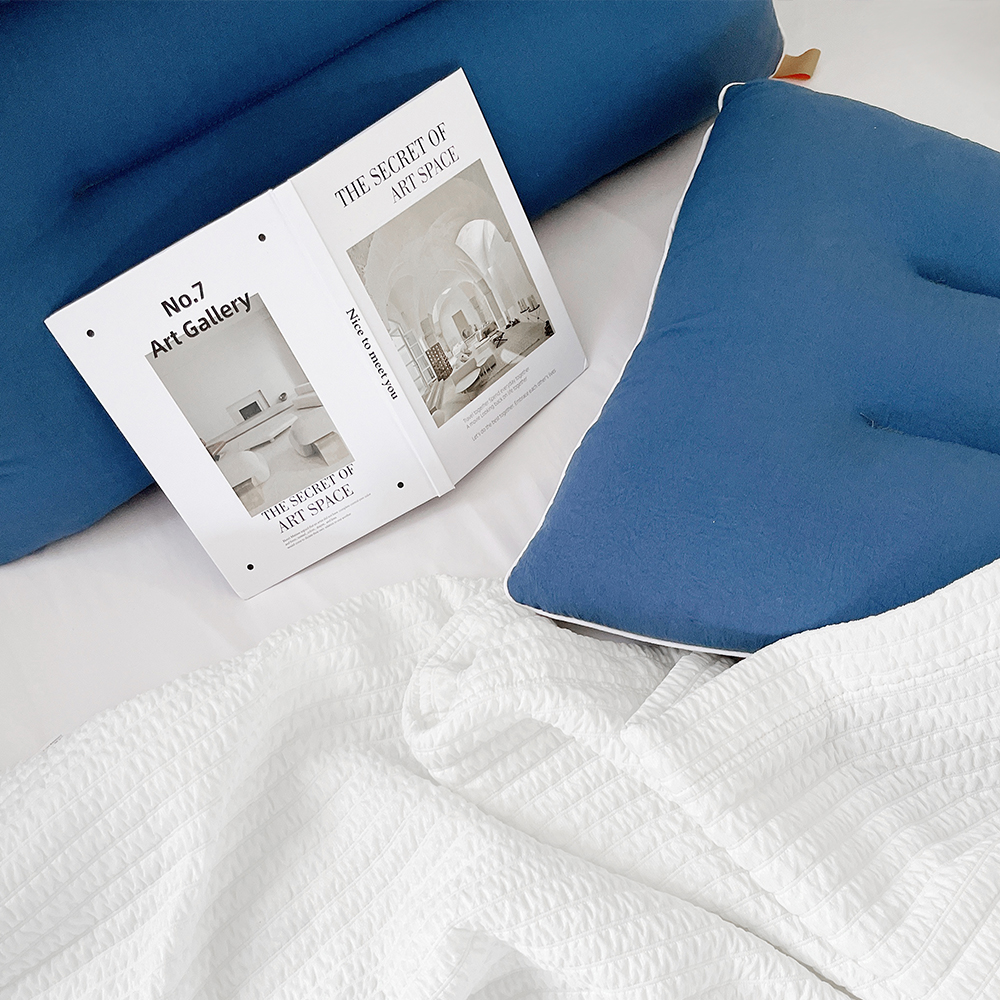 마롤로뜨 빨아쓰는 낮은 베개 거북목 일자목 기능성 숙면 경추 배개 네이비M(40x60)