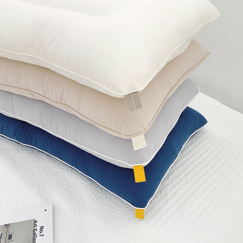 마롤로뜨 빨아쓰는 낮은 베개 거북목 일자목 기능성 숙면 경추 배개 네이비M(40x60)