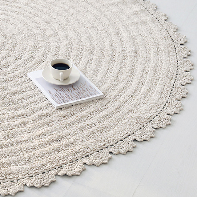 SUNFLOW 원형러그 아이보리 1807.0079, D160 M