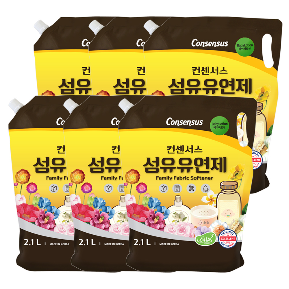 컨센서스 유연제 2.1L 베이비로션 6개 : 컨센서스 공식