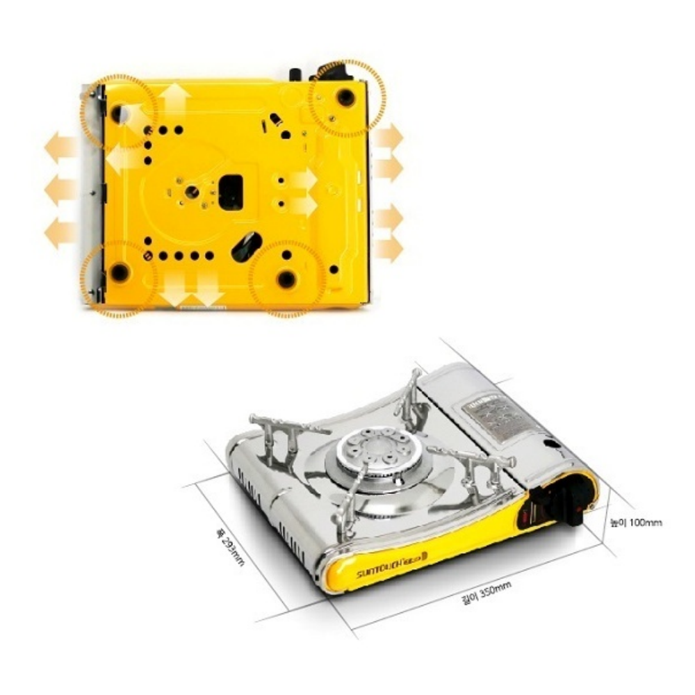 가정용 브루스타 캠핑 야외 가스버너 휴대용 가스레인지 고화력 썬터치 002A