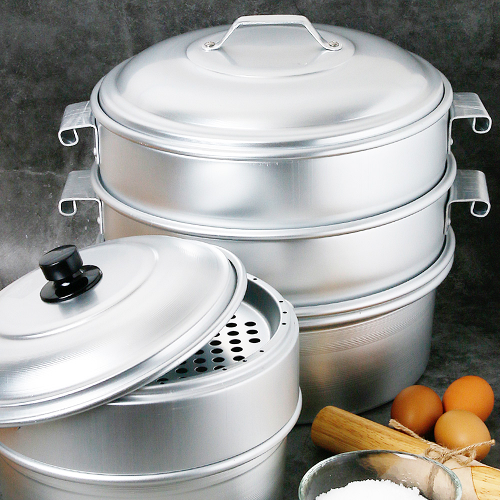 계란 만두 찜기 업소용 대형 찜 냄비 찜솥 찜통 24cm, 만두채반 소소 - 상세 이미지 2