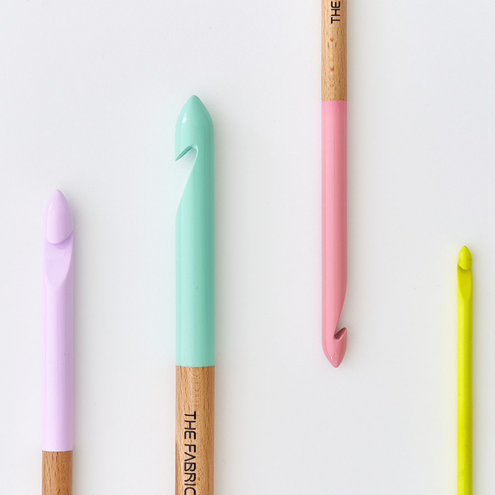 컬러 우드 코바늘 20CM / 뜨개질 점보코바늘 뜨개바늘 뜨개도구 - 상품 이미지