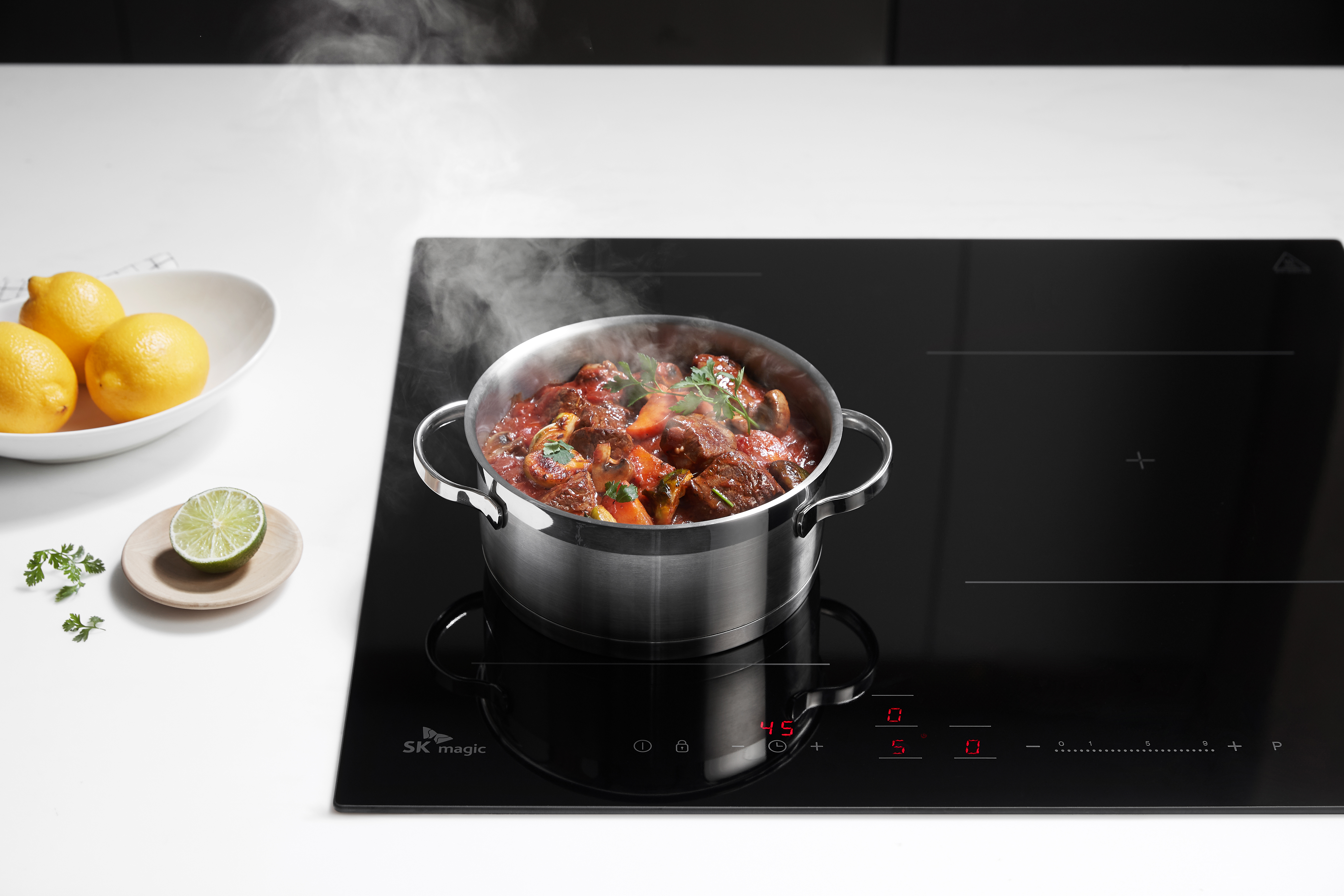 방문설치 3구 파워 인덕션 쿡탑 독일쇼트사상판 전기레인지 3.4Kw ERI4003ANBL