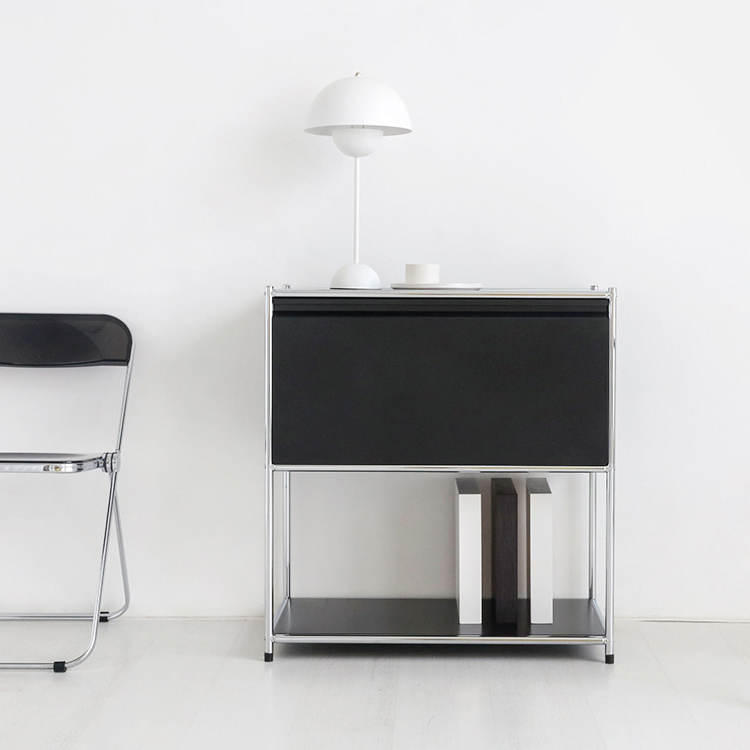 심플리 수납장 SG475 770mmx400mmx820mm, 2단, 블랙 0791.9193 - 상세 이미지 5