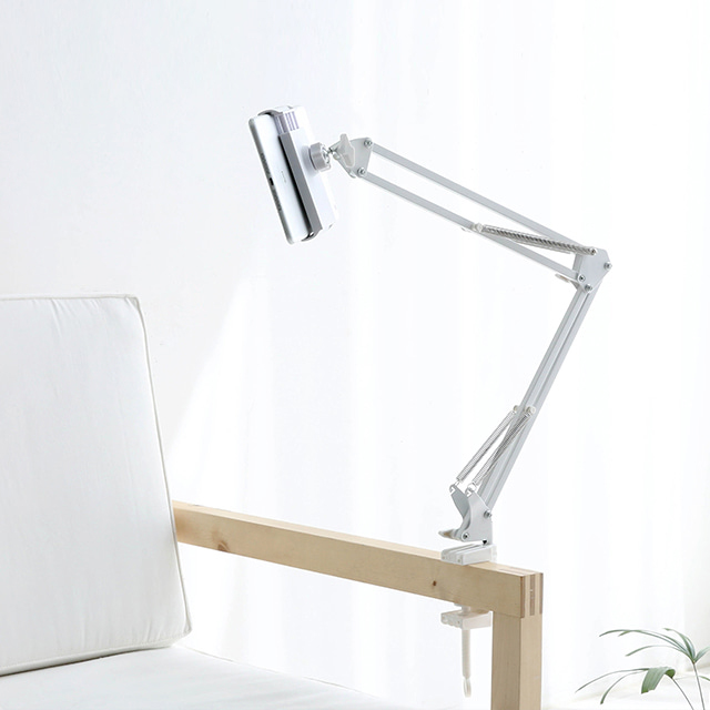 EZFOL 스마트기기 접이식 거치대 클램프형 KS2285MBF 화이트 - 메인 이미지