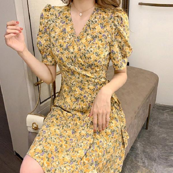 화사한 원피스 비치 드레스 꽃무늬 원피스 휴양지룩 소개팅 원피스 착용 후기 | 사이즈/핏 총정리 - 대표 이미지