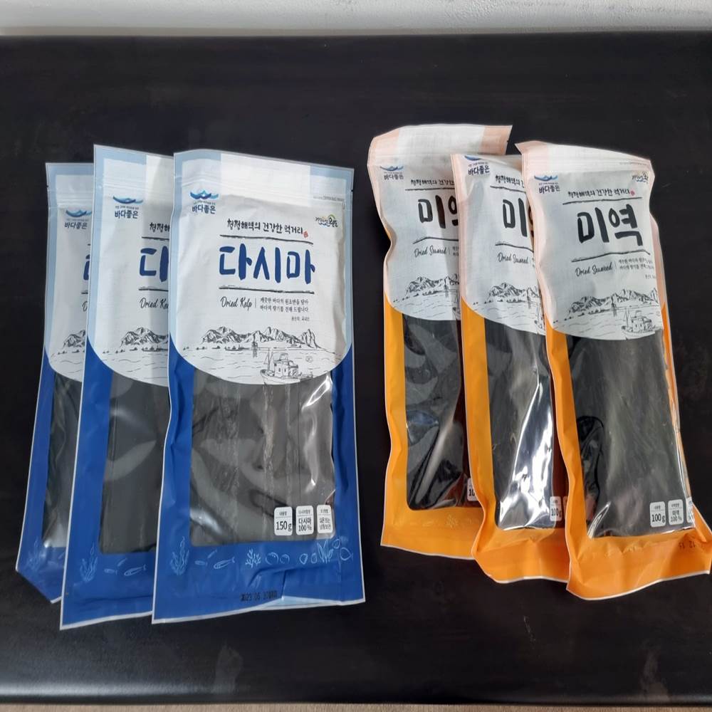 바다좋은 1+1 완도햇다시마150g3개+완도 마른미역100gx3봉