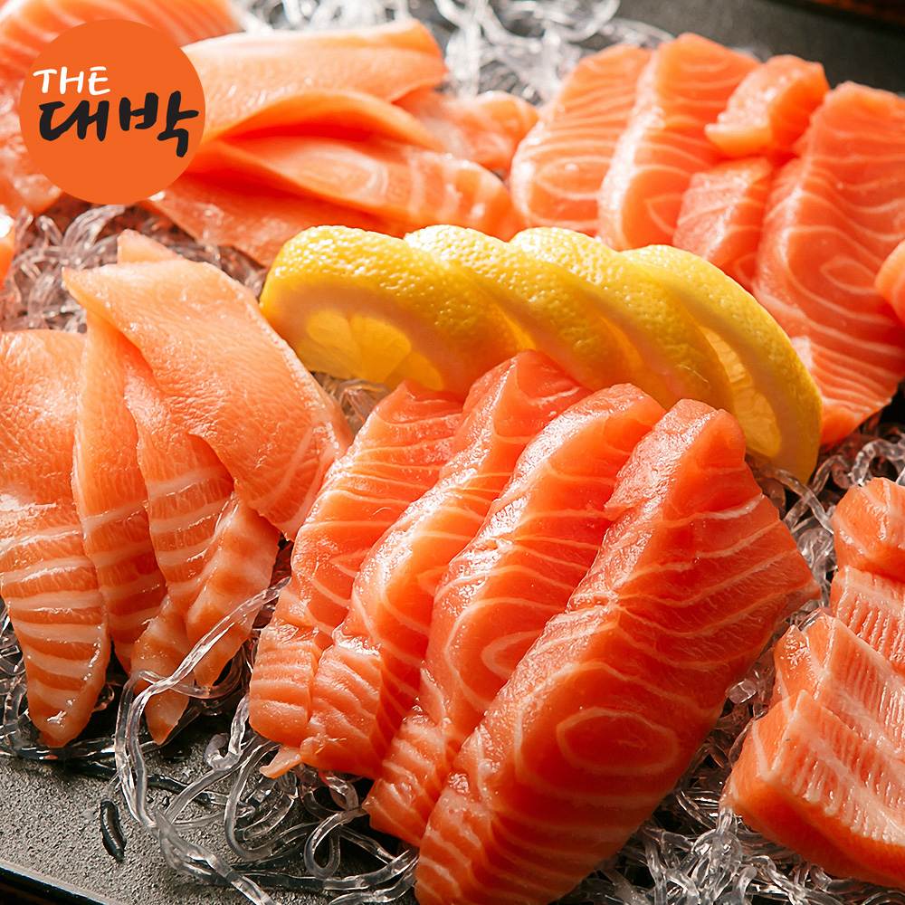 슈페리어 등급 생연어 슬라이스 필렛 연어회