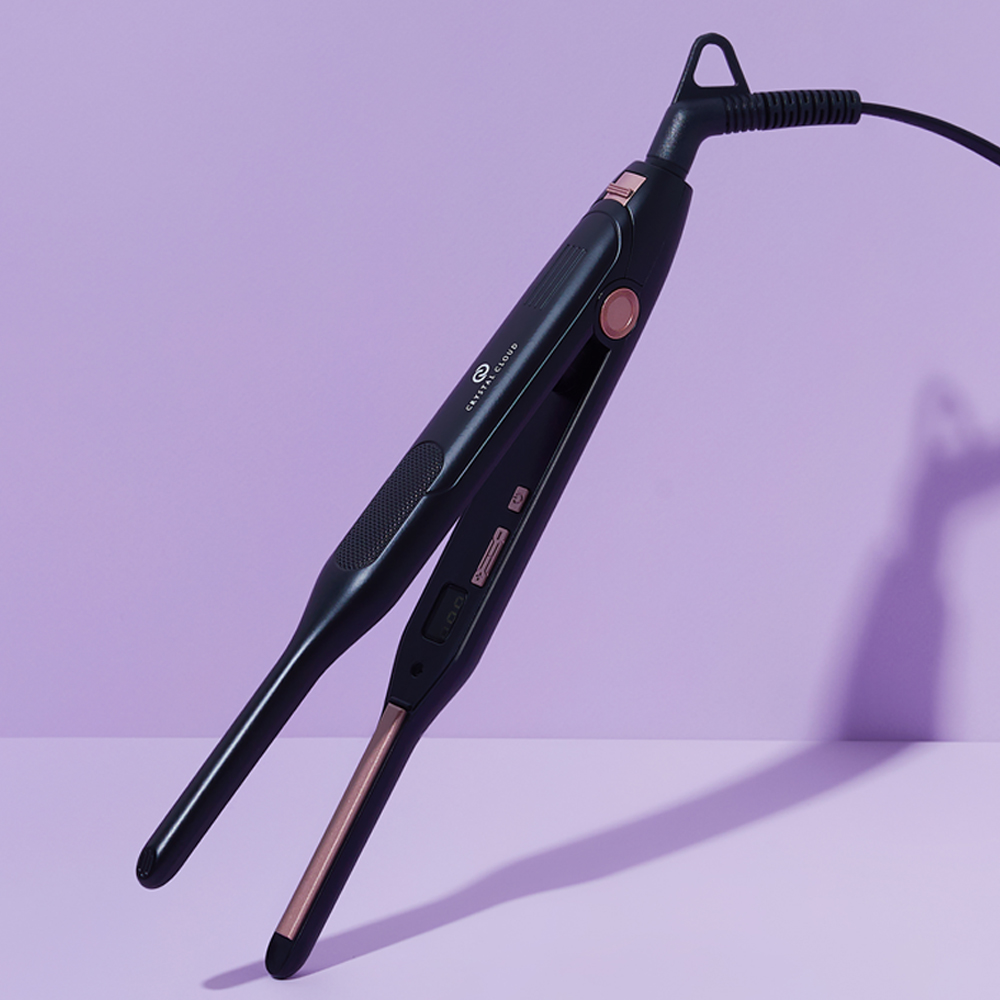 크리스탈클라우드 뿌리 볼륨 고데기 짧은 앞머리 뽕 웨이브 슬림 얇은 정수리