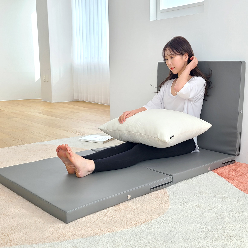 꾸민가 3단 접이식 매트리스 바닥 원룸 군용 손님용 매트 탄탄한 단단한 5T 멀티 싱글