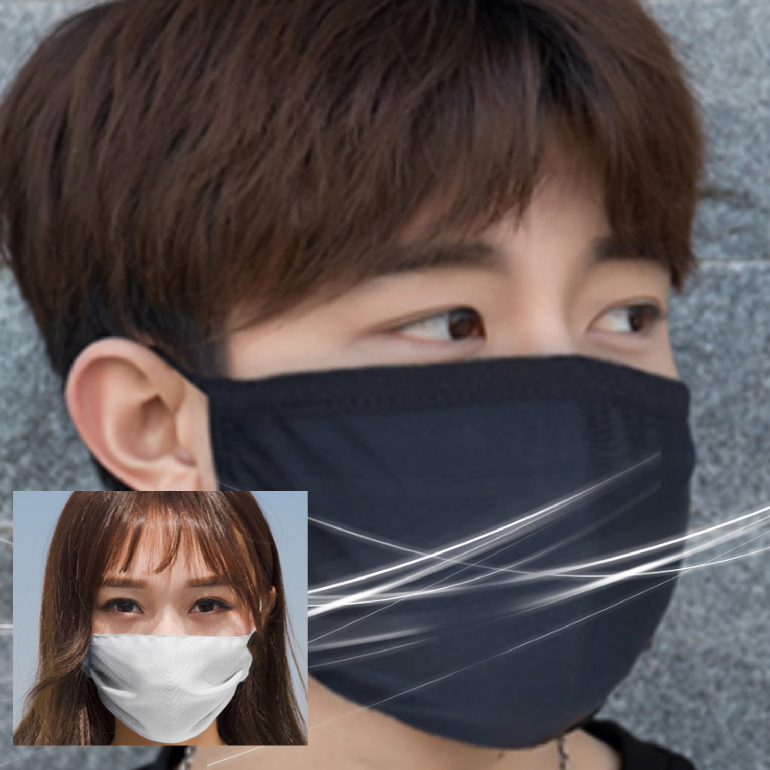 여름용마스크 테니스 조깅 마라톤 헬스장 마스크 운동할때 마스크 - 상품 이미지
