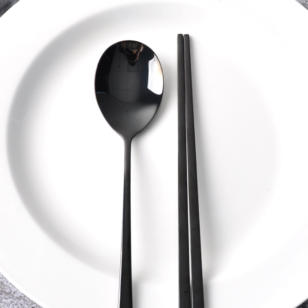 고야 티타늄 블랙 수저세트 커트러리 양식기 젓가락 - 상세 이미지 2