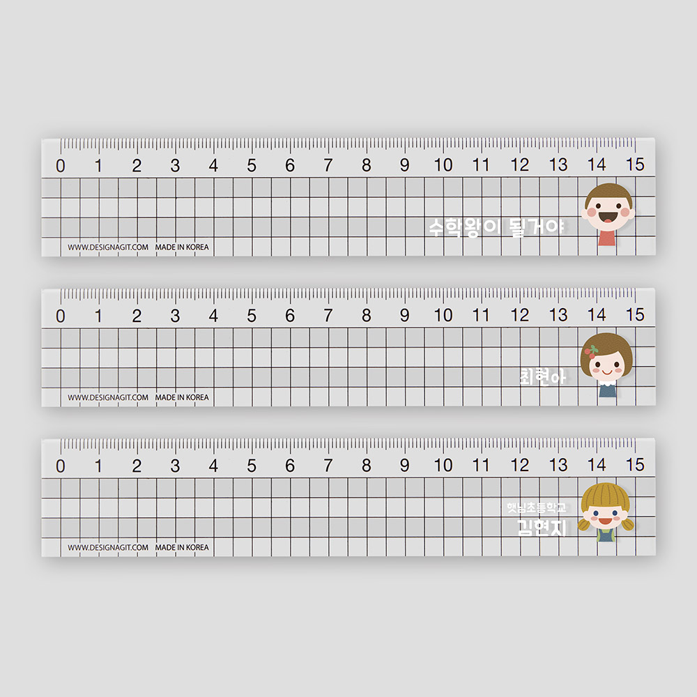 주문제작 네임 투명자 15cm 앤과폴 친구01 한글1 이미지 3