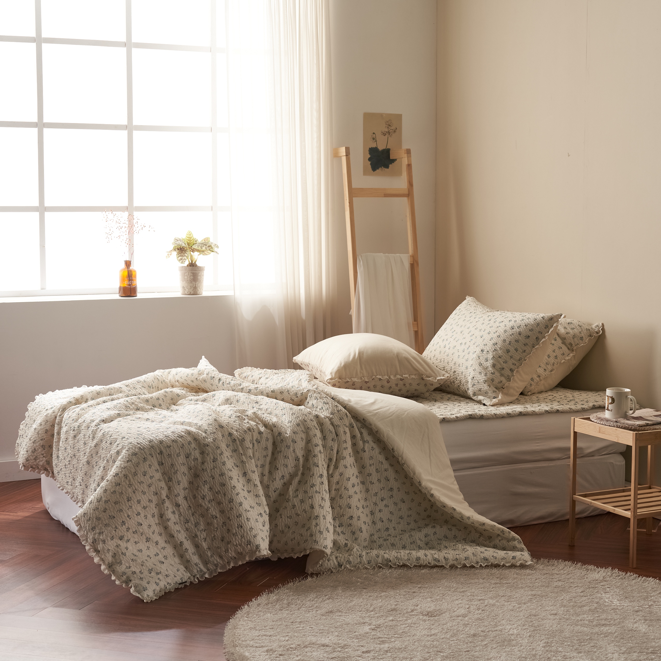 여름이불 햄프 시어서커 간절기 퀸 라지킹 이불 베개 세트