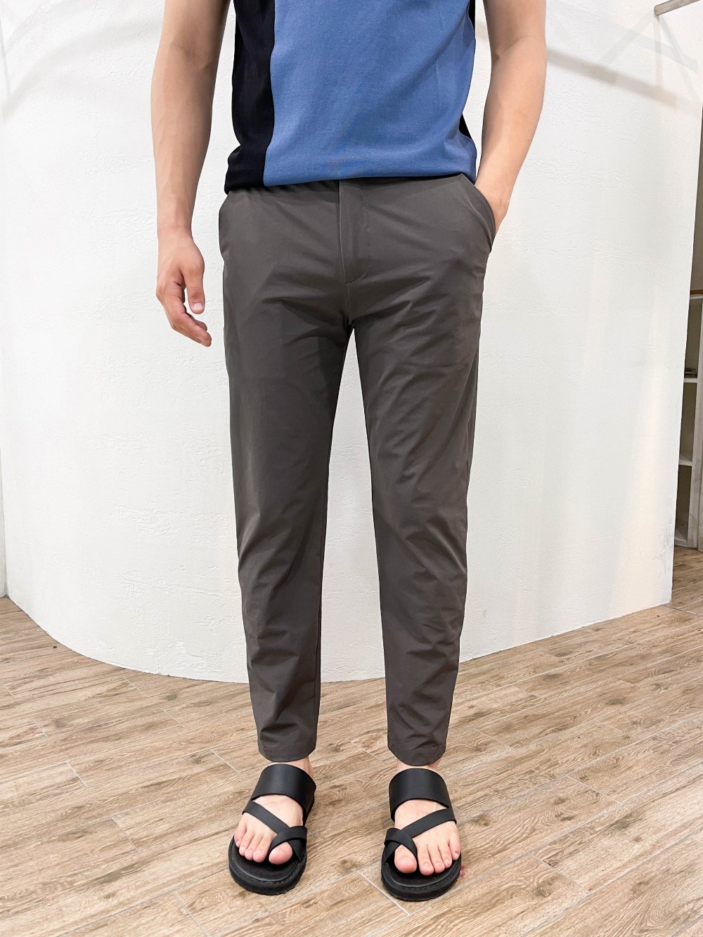 링클프리면바지 남자 9부 슬랙스 구김없는바지 - 상세 이미지 2